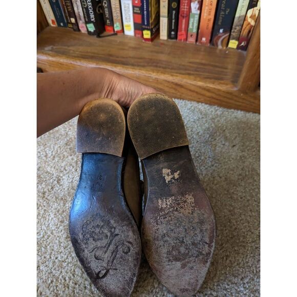 Free people Brady slip on taupe leather pointed toe loafer euc sz 7 - Picture 4 of 7